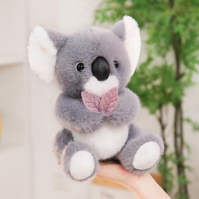 Lifelike Soft Koala Plush Toy Koala Plush Stuffed Animal Realistic Koala Bear Doll Soft Cuddly Doll with Eucalyptus