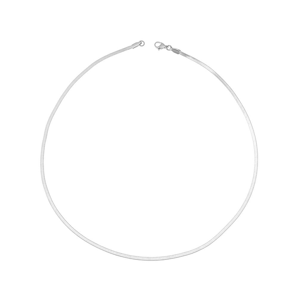 Steel Gifts Jewelry Flat Snake Chain Herringbone Necklace Snake Link Chain Gold/Silver Plated