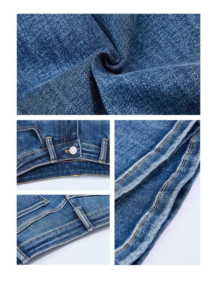Jeans Elásticos de Tiro Alto Micro-Campana Estilo Retro Americano para Mujer Primavera 2026