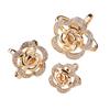 3Pcs/Set Flower Scarf Ring Elegant Silk Scarf Rings Rhinestone Scarf Clip Rings for Women Neckerchiefs Shawls
