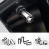 AAAJC1 4Pcs Car Metal Wheel Tire Valve Stem Cap For Skoda Kodiaq Octavia Enyaq Kamiq Scala Rapid Superb Karoq Vision RS Yeti A7 VRS MK2
