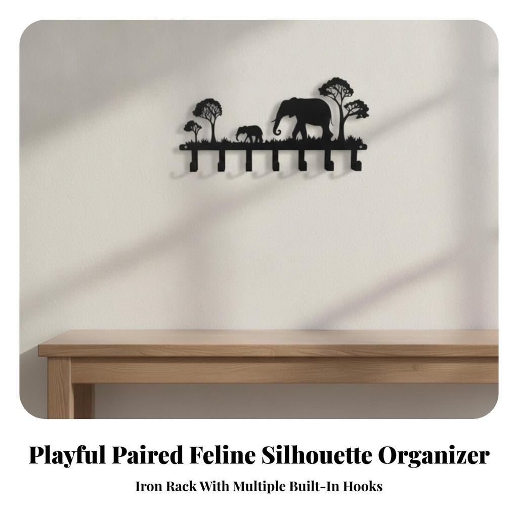 Key Hook Rack Decorative with Hooks Space-Saving for Kitchen, Bathroom
