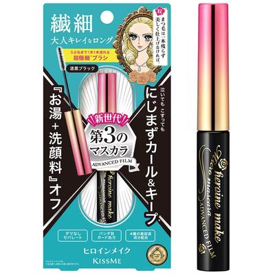 Heroine Make Micro Máscara de Cílios Advanced Film 01 Pincel Jet para Remoção Aprimorada com Água Morna e Sabonete Facial Preto, 4,5g, Cílios Ultra-finos,