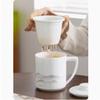 Suet Jade White Porcelain Office Cup With Lid And Filter Teacup Teachers' Day Gift Veterans Gift