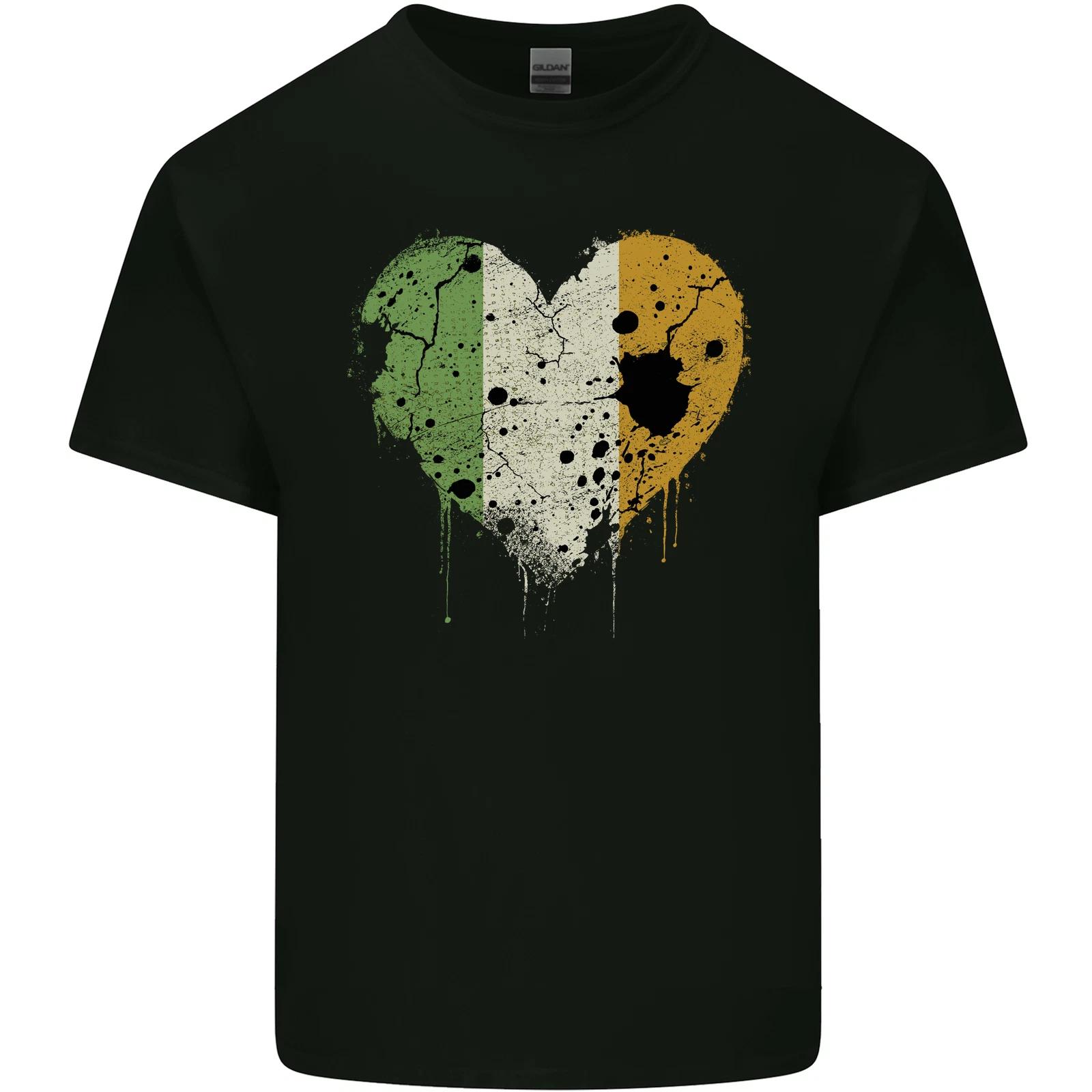 Love Ireland Flag Irish St Patricks Day Football Kids T-Shirt Childrens XL