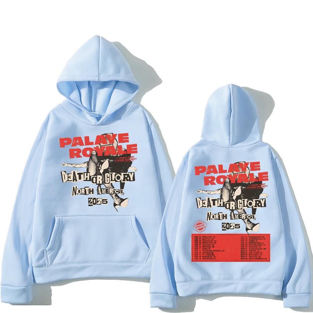 Palaye Royale Death or Glory World Tour Hoodie Vintage Pattern Letter Sweatshirt Klassischer kreativer Pullover Unisex Y2K Streetwear