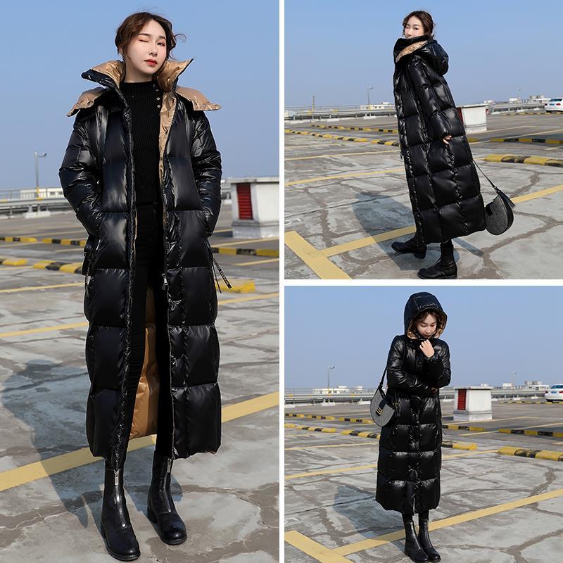 korean long down coat