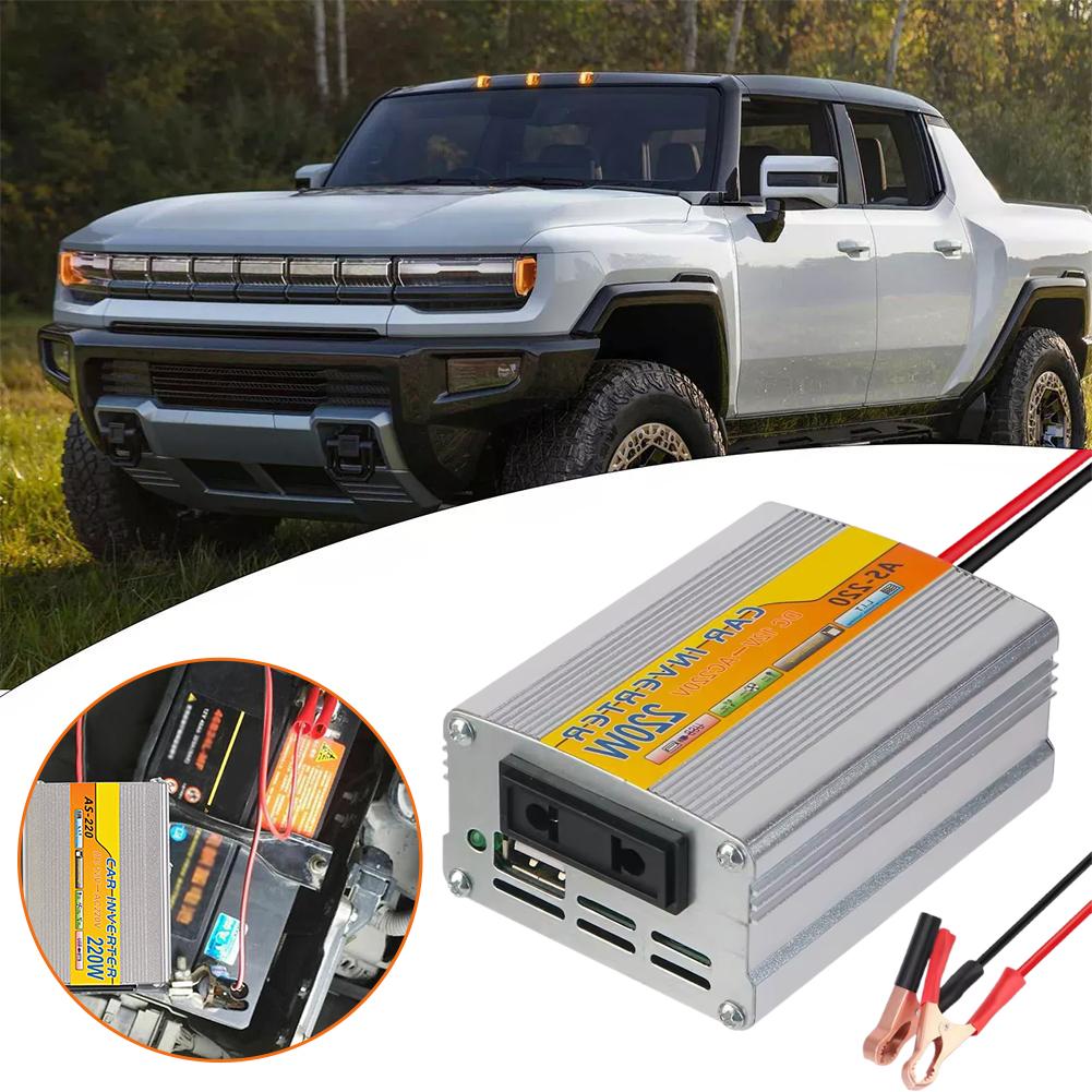 220W Power Inverter Car Mounted Solar Inverter USB Portable USB DC 220V Battery Voltage 12V Tra U2W3