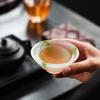 Chinese Glazed Hat Teacup Master Cup Home Office White Jade Tea Cup Jade Porcelain Kung Fu Tea Set