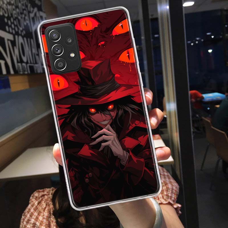 Alucard Helsing Phone Case for Samsung A54 A57 A37 A17 A14 A15 A12 A24 A34 A55 A35 A25 A52S A07 A05S A04S A22 A32 A72 Galaxy Not