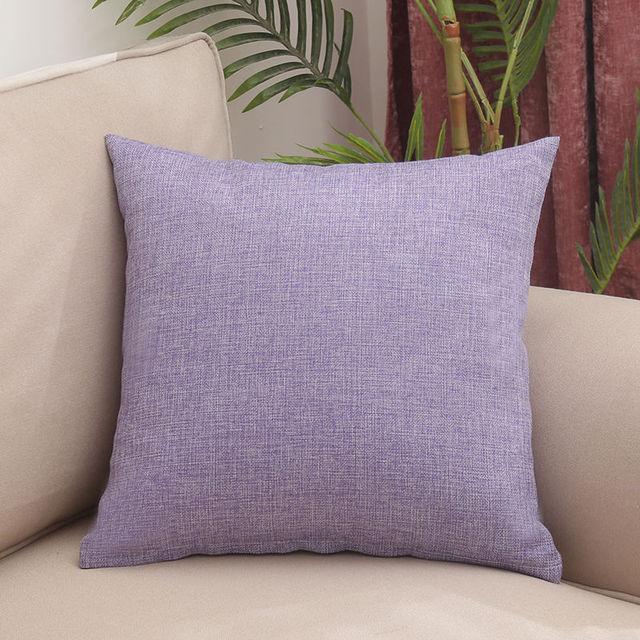 Thick Linen Fabric Throw Pillow Living Room Cushion Sofa Cover Bedside Back Pillow Car Lumbar Pillow Cover Office Use Back Cover