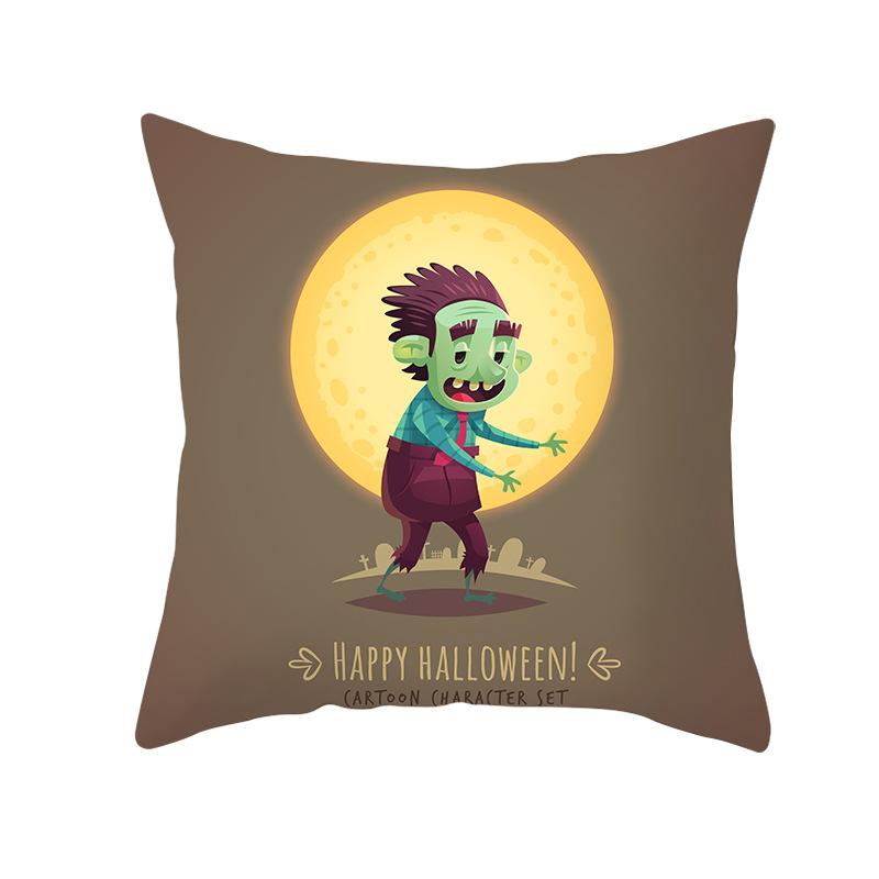 

Новый Хэллоуин Милый Призрак Персиковая Кожа Бархат Принт Наволочка Дом 45Cm * 45cm (without pillow core)