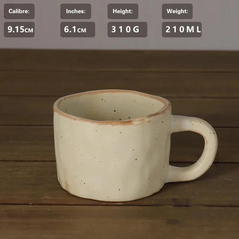 Japanese Style Retro Ceramic Coffee Mug Cup Breakfast Milk Oatmeal Cups Latte Coffee Water Cup Office Couple Cup Gift For Friend
