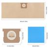 A65T-19-3100 Bags Fit For Stanley Shop Vac 5-6 Gallon/Gal Wet Dry Vacuum Cleaner 19-3100 Disposable Filter Bags