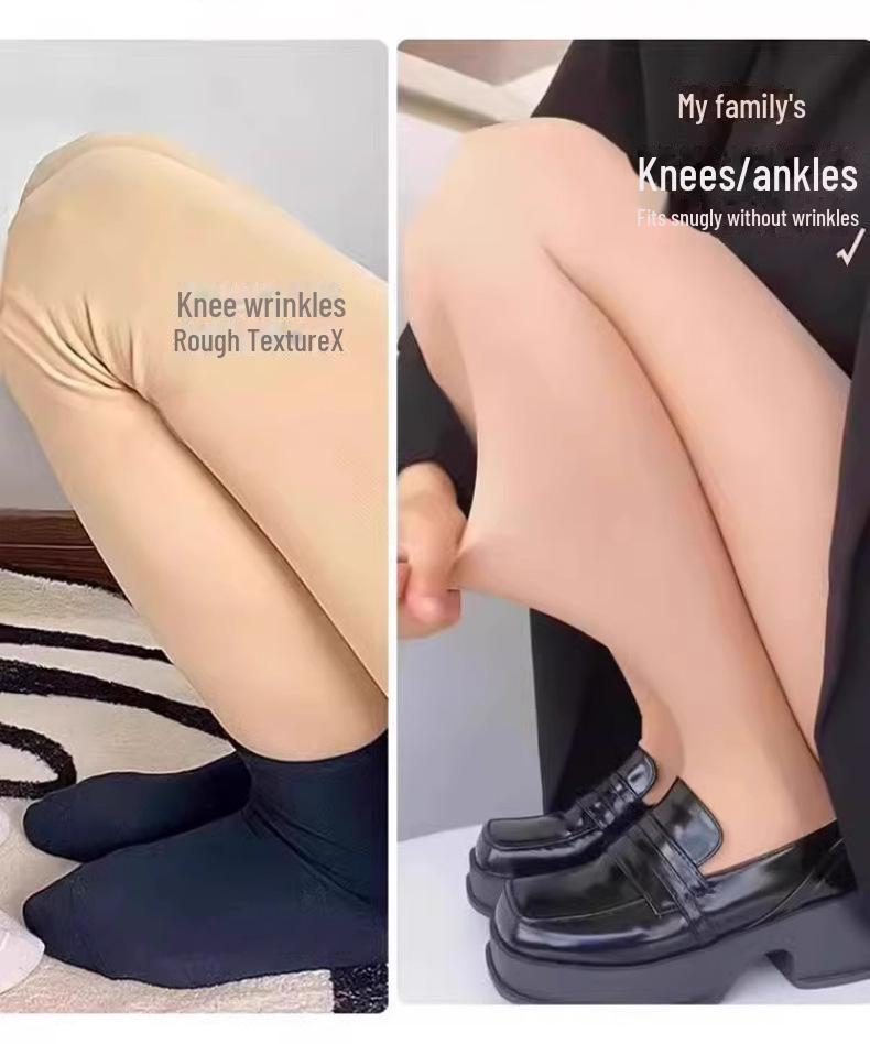 Plus Size Nude Leggings for Pear-Shaped Women - Velvet Pantyhose for Autumn & Winter