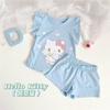 Girls Summer Cartoon Short Sleeve 2 Piece Pajama Set Cute and Stylish