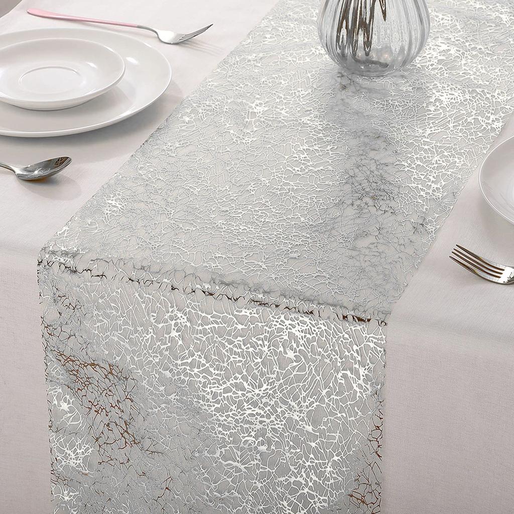 Gold Foil Table Runner Rectangle Polyester Wedding Birthday Home Dining Table Decor Elegant Celebratory Essential