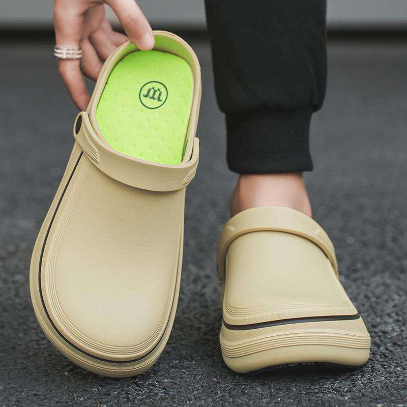 Men Work Chef Shoes Waterproof Oil-proof Kitchen Work Cook Boots Non-slip Ankle Rain Boots Man Hotel Restaurant Safety Footwear