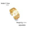 Teamer Cross Jesus Stainless Steel Open Adjustable Ring for Women Men Christian Religious Amulet Jewelry Gift for Family Friend