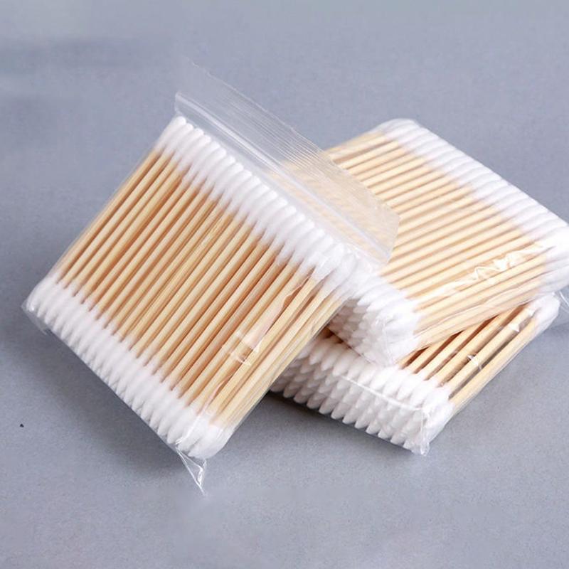 300pcs High Quality Double-Headed Cleaning Swabs Cosmetic Wooden Cleaning Swabs, Beauty And Personal Care Tips, Round Disposable Ear Cleaning Swabs