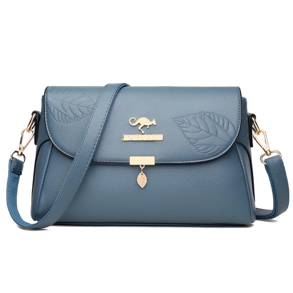 

Кожаная сумка для мамы среднего возраста Прочная сумка для мобильного телефона Легкая маленькая квадратная сумка Женская синий