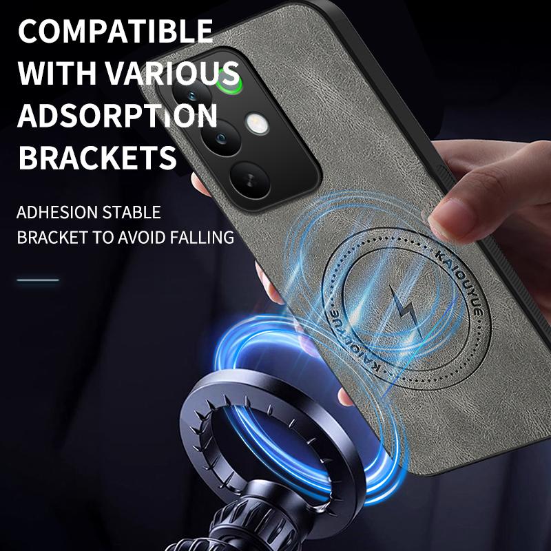 For Realme C85 New Style Leather Phone Case For Realme C85 For Magsafe Magnetic Wireless Charge Cover For Realme C85 Cases Shell