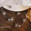 Women Fashion Versatile Snowflake Zirconia Ear Hanger No Earhole Ear Clip Adjustable Surrounding Earstuds Advanced Sense Decor