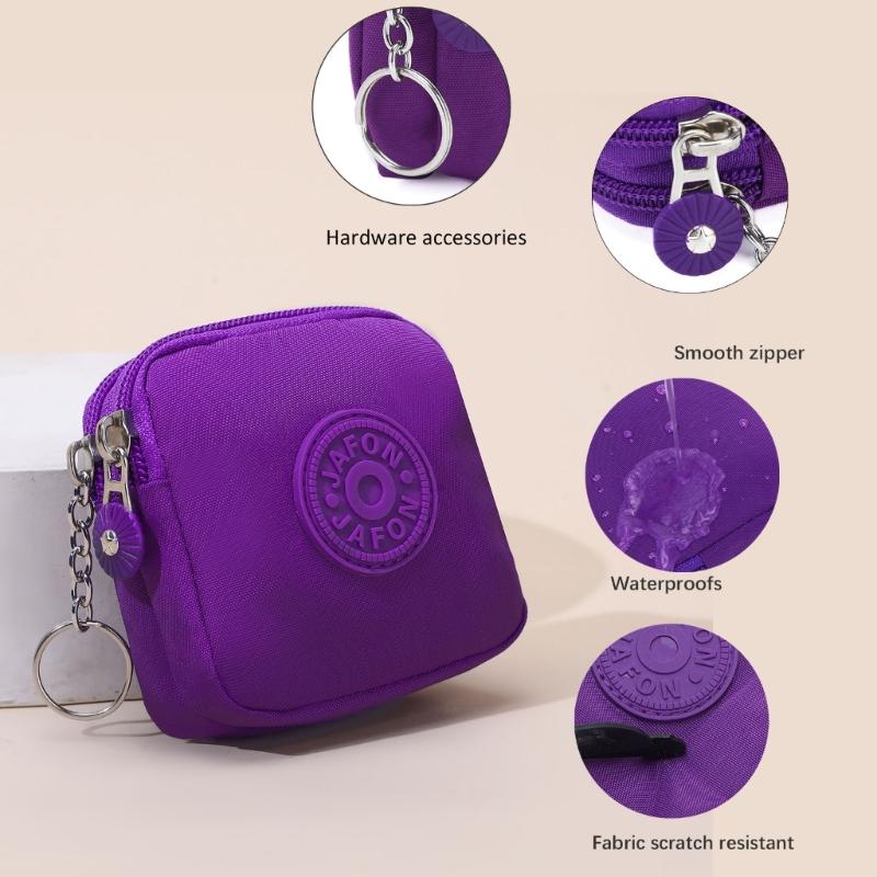 Key Organizers With Lock Sturdy Nylon Construction 10 Color Choose for Daily Use