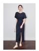 Aura Casual Round Neck Midi Dress – Women's Summer Style