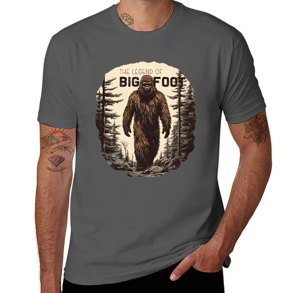 Bigfoot Legendary Creature of Washington State Tshirt Aesthetic Clothing Plain Mens Cotton T Shirts