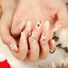 Factory Christmas Nail Art Short Ballet Fake Nail Wear Nail Removable Nail Patch Finished Product
