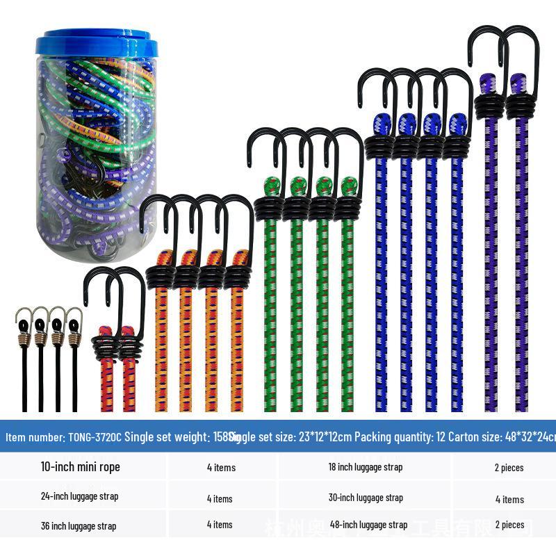 Electric Bike Bungee Tie-Down Strap: Multi-use Rubber Cord for Bicycle Luggage and Rack Securement