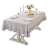 Round Tablecloth With Ruffled Hem Dining Table Coffee Decorative Linen Style INS Aesthetic Floral