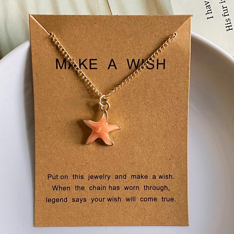 Lovely Starfish Necklace for Women Girl White Blue Black Pink Color Fashion Choker Necklace Gift For Friend Jewelry
