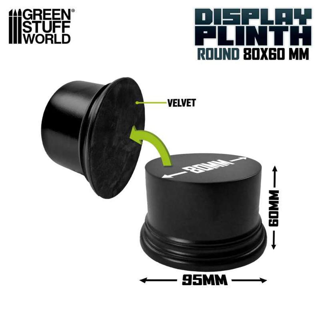 Green Stuff World Display-Ständer, zylindrisch (80mm Durchmesser), Schwarz, Hobbyzubehör, GSWD-2702