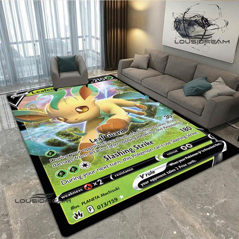 Cartoon Pokémon Trading Card Game Print carpet Non-slip carpet carpets for living room area rug Door pad anime rug birthday gift