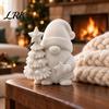 Festival Gift for Friends 3D Printed Christmas Gnome Figurine, DIY Paintable Mini Hugging Small Figurines Desktop Star & Tree, Winter Holiday