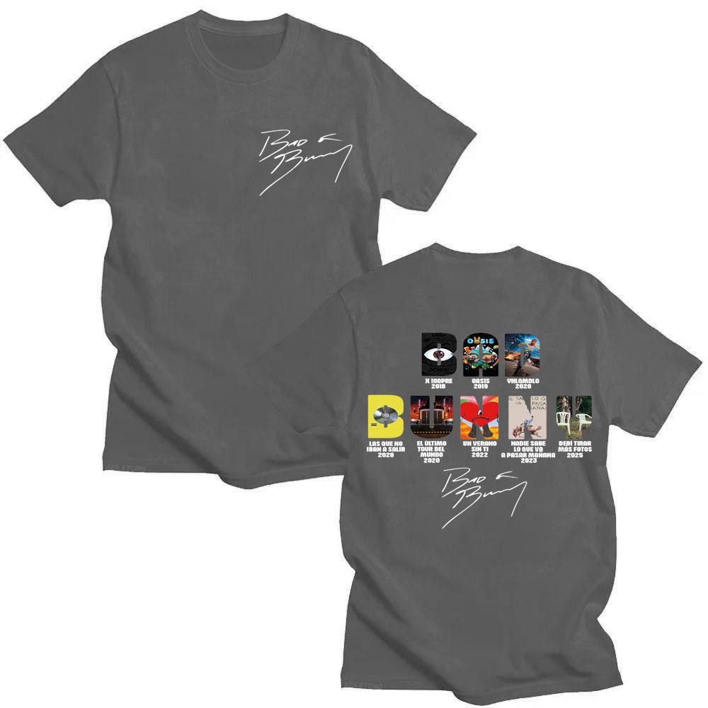 Rapper Bad Bunny Music Album Cover T Shirts Men Women Harajuku Fashion Hip Hop T-shirt Oversized Cotton Casual Tshirt Streetwear