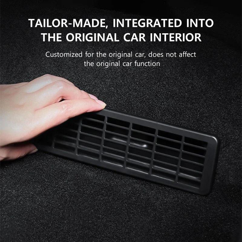 Under Seat Air Outlet Cover For Tesla Model Y Juniper 2025 ABS Prevent Vent Blockage Cover Anti-Kick Air Vent Protective Shield