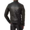 SkinOutfit Men's Genuine Lambskin Black Leather Jacket Stylish Motorcycle Bomber Biker Outerwear MJ 244