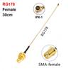 1Pcs 30cm SMA To IPX Cable RF1.13 RP SMA Female Adapter U.FL IPX Coax Cable  for Wifi Router Antenna