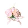 Europäisches Weißes Rosen-Anstecker & Handgelenk-Gesteck Set, Künstliche Seidenblume für Bräutigam Braut Brautjungfer, Outdoor-Hochzeitsfeier Dekoration