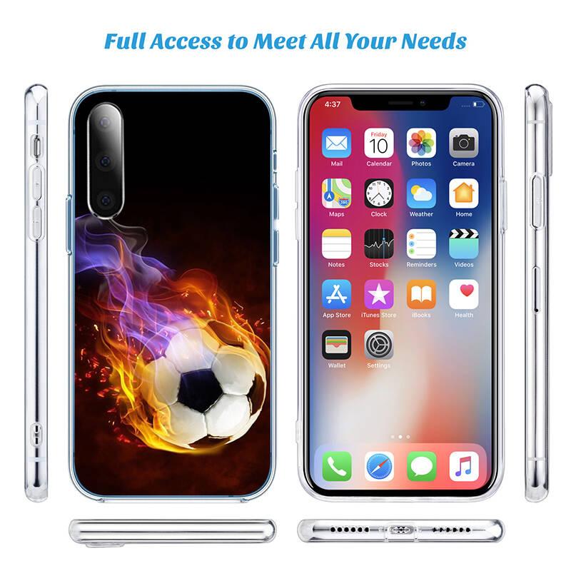 Football Soccer Phone Case for Motorola Edge 20 30 S30 40 50 Fusion Lite Plus Pro Ultra Neo One Action Zoom Hyper Power Macro Vision