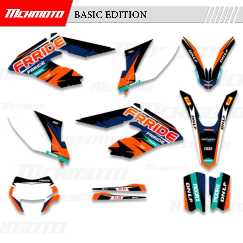 MCHMFG Graphics Backgrounds Decals Sticker Kits For KTM 12-17 18-21 FREERIDE 250 350 Number Name Background
