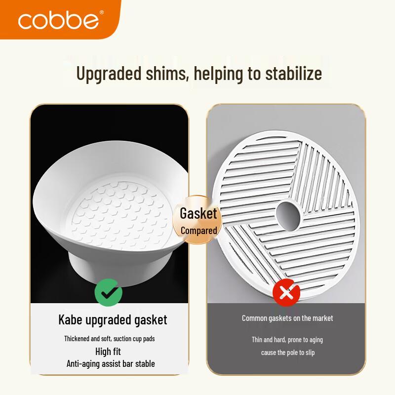 Cobbe Stainless Steel No-Drill Telescopic Rod