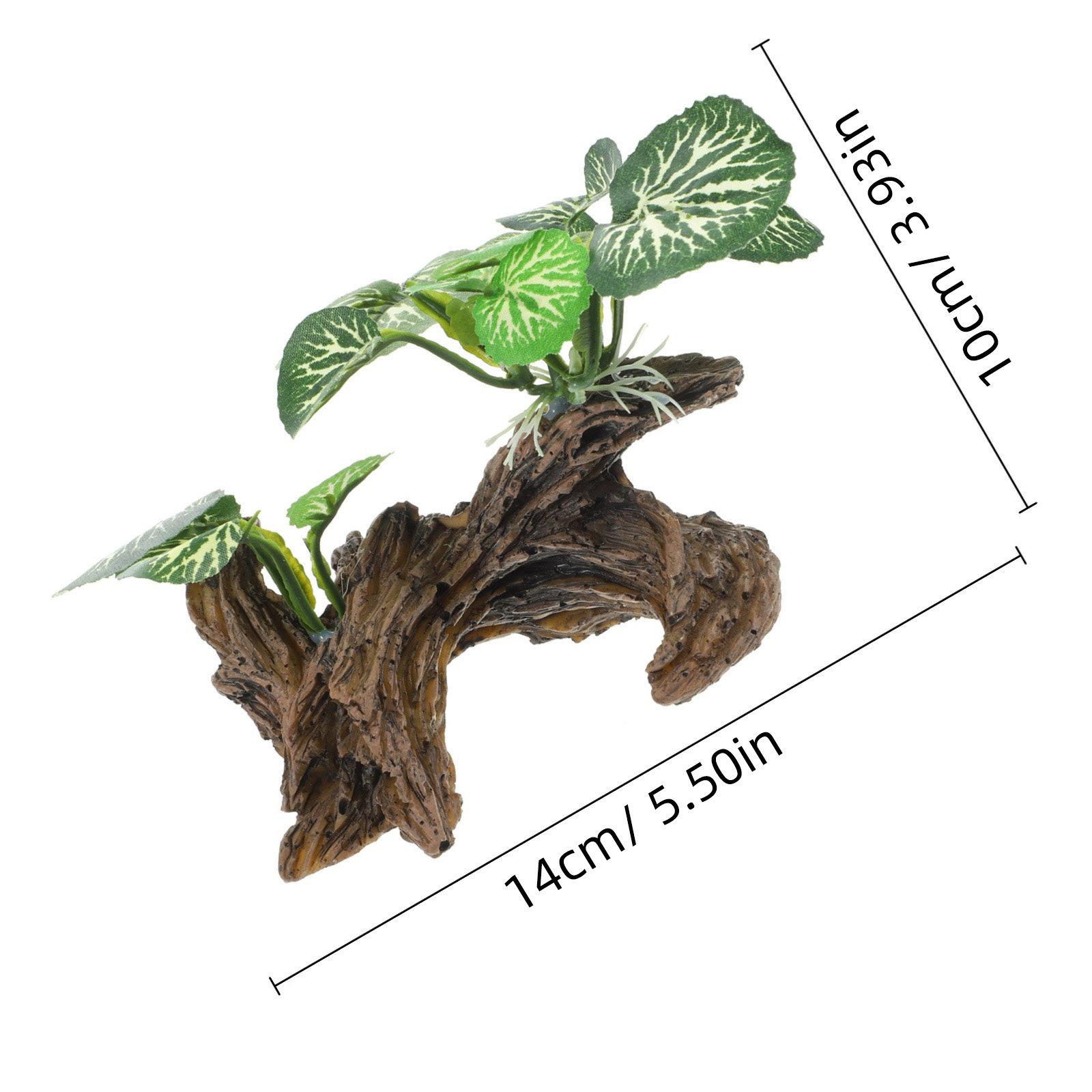 Reptile Tank Simulation Plant Rainforest Decoration Aquarium Fake Plant Ornament Lifelike Terrarium Reptile Supplies зелёный
