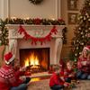 Bows For Christmas Velvet Ornament Party Decorations Christmas Velvet Bow Garland For Doors Entryways Walls Mantle Stair Fences