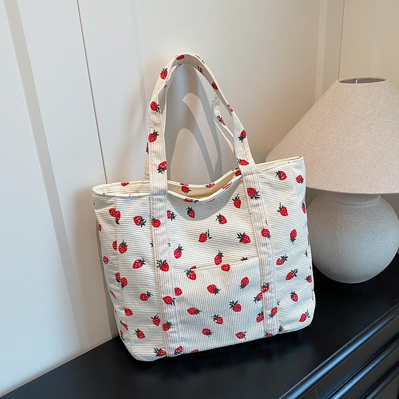 Large capacity bag women's new Harajuku corduroy student literary shoulder messenger bag