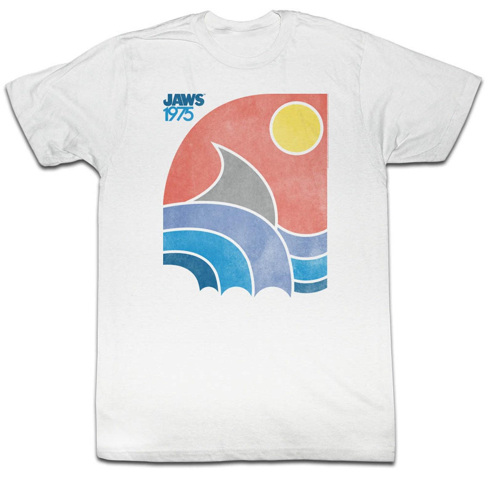 Jaws Color White Adult T-Shirt S