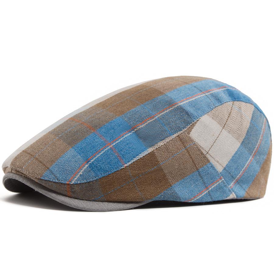 Spring/Summer Plaid Retro Beret Hat - Unisex Casual British Style Flat Cap